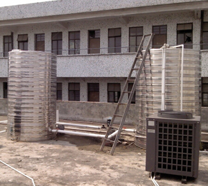 500人员工宿舍20吨空气源热泵热水设备